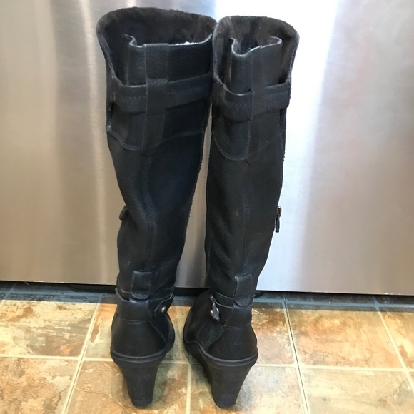 Timberland Stratham Heights Tall Wedge Black Boots - Women's Size 7.5 - Picture 11 of 11